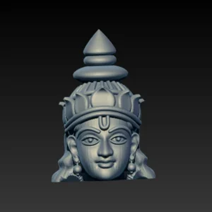 Bhagwan Shri Krishna Murti face 3D modeling