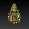 Lakshmi earrings 3D model - Image 3