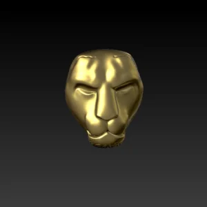 lion face 3D free pendant ring extra usable
