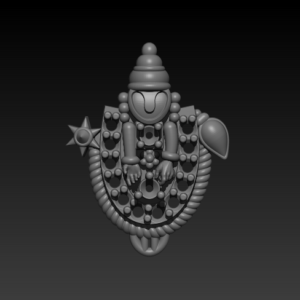 South god Balaji 3D Model Jewellery Design