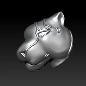 Tiger head 3D model using for jewellery