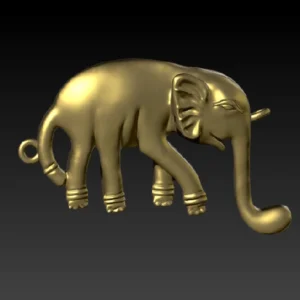 elephant 3D model for jewellery