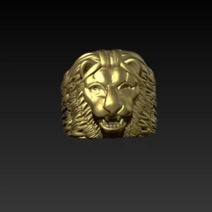 lion ring angry lion 3D jewellery