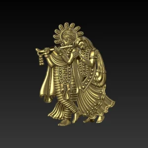 Radha Krishna 3D jewellery pendant STL file