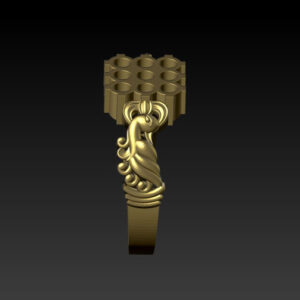 Peacock ring 3D model using Jewlery design