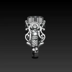 Buddha murti ring 3d model Jewlery designer
