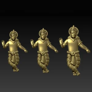Narayan different pose murti 3D model using Jewlery design