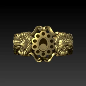 New Lion face ring 3D model Jewlery design