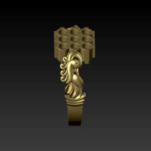 Peacock ring 3D 3D model using Jewlery designer