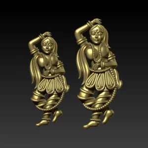 3D dancing girl murti jewlery design