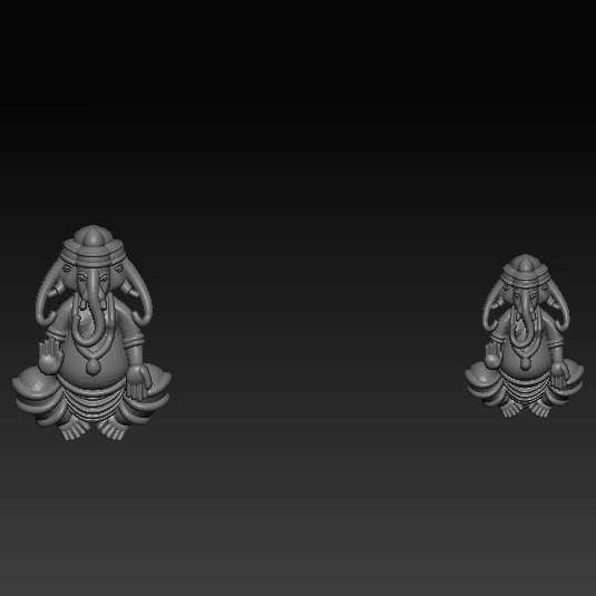 Three headed ganesh 3D model using Jewlery designer. - Cad Wala