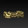 Beautiful peacock tail ring 3D model using Jewlery designer. - Image 3