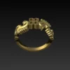 Beautiful peacock tail ring 3D model using Jewlery designer. - Image 4