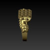 peacock tail ring 3D murti