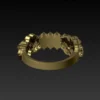 peacock tail ring murti 3d model pendant set Jewlery designer STL FILE. - Image 3