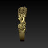 Nine piece diamond peacock ring 3D model using Jewlery designer.