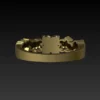 Nine piece diamond peacock ring 3D model using Jewlery designer. - Image 2