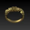 Nine piece diamond peacock ring 3D model using Jewlery designer. - Image 4