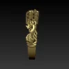 Nine piece diamond peacock ring 3D model using Jewlery designer. - Image 5