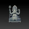 Ganesh murti with trishul 3D model using Jewlery designer. - Image 3