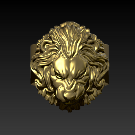 Lion Head Ring 3D pendant - Cad Wala