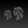 Tree with radha krishna 3D pendant - Image 2