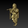 lord Krishna murti 3d model pendant set Jewlery designer STL FILE.