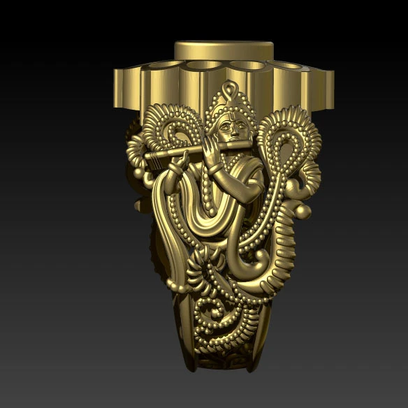 Buy Beautiful Gold Finger Ring in Heart Motif Online |  store.krishnajewellers.com