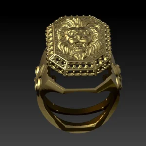 lion face ring