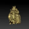 Radha krishna 3d model with cow 3D murti download - Image 2