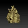 Radha krishna 3d model with cow 3D murti download - Image 3