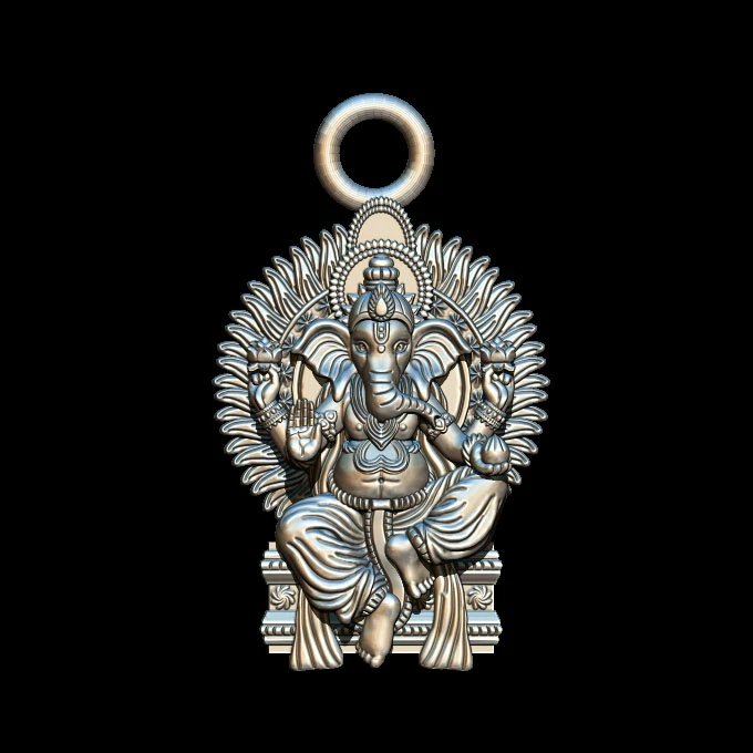 Ganesh ji 3D model using Jewlery designer. - Cad Wala