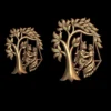 Tree with radha krishna 3D pendant
