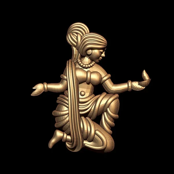 Girl murti 3D model pendant