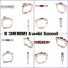 10 Pieces 3DM 3D MODEL Bracelet Diamond