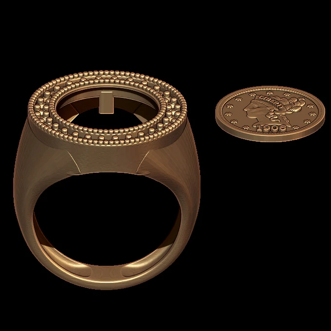 Diamond Ring 3D CAD Side View - A31007 – JEWELLERY GRAPHICS