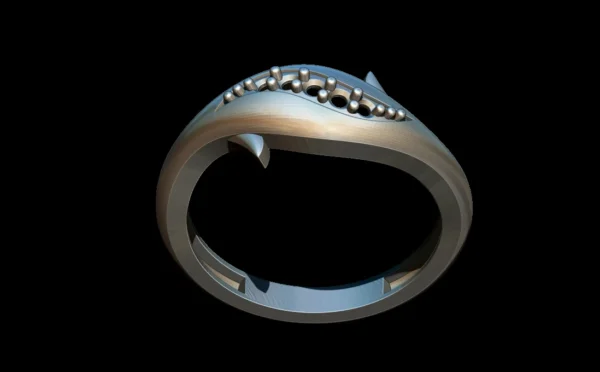 Leaf design outstanding women 3D ring models for sale - Image 3