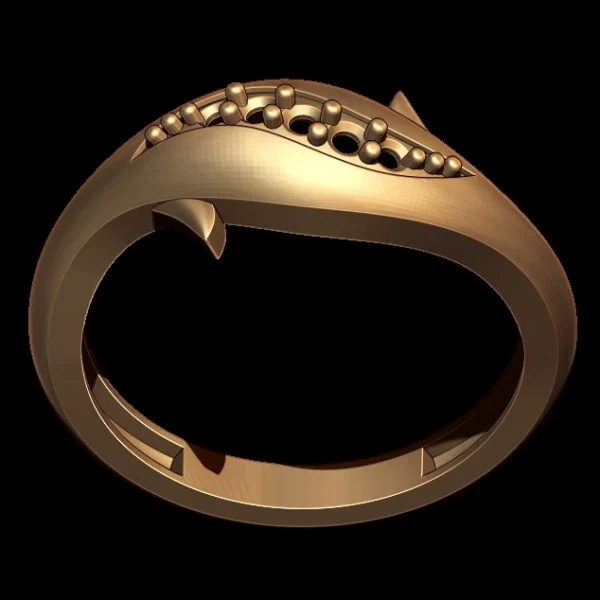 Leaf design outstanding women 3D ring models for sale