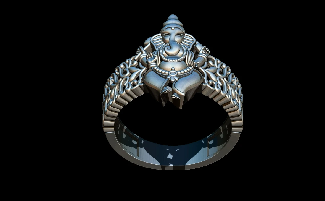 Buy Religious 22 Karat Yellow Gold Lord Ganesha Finger Ring at Best Price |  Tanishq UAE