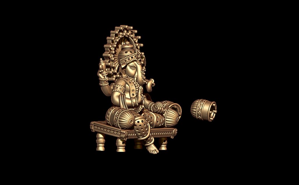 Ganesh 3D model murti 3d design for - Cad Wala