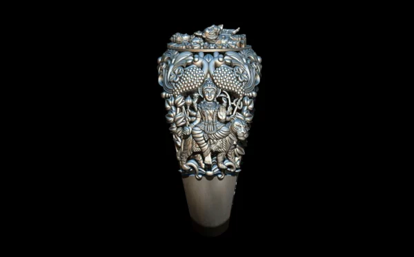 Sherawali ring 3D model jewelry design online Download - Image 8