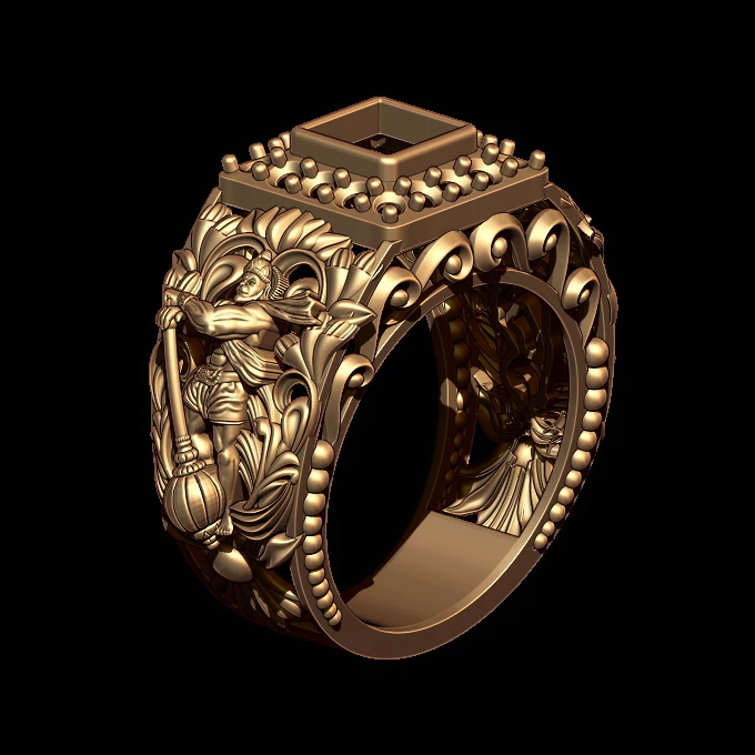 Buy Zumrut� Gold Plated CZ Studded Designer Hanuman Bajrangbali on Tortoise  Vastu Feng Shui Kachua Good Luck Charm Fashion Free Size Finger Ring for  Women/Men at Amazon.in