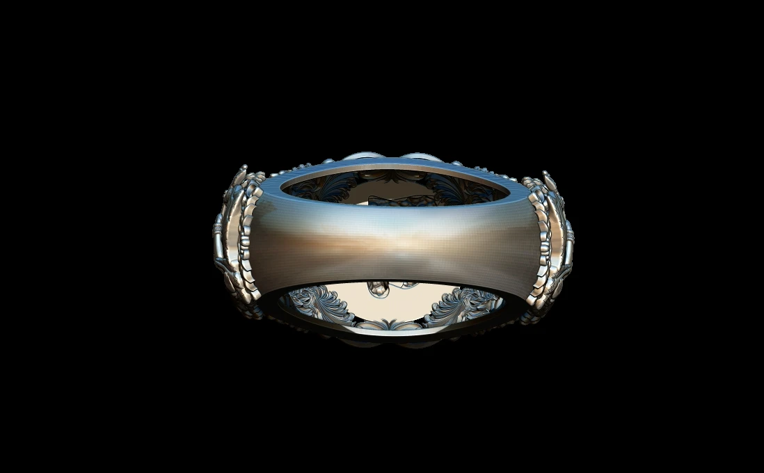 Srinar Oxidise Silver/German Silver Radha Krishna Ring