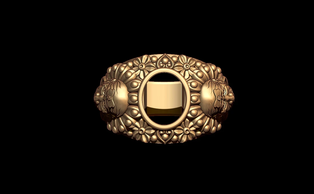 Sai baba 3DM STL file mens ring 3d model jewellery