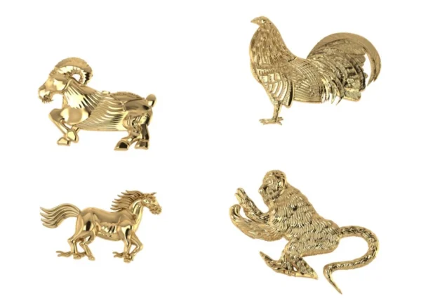 700 pieces Animal Pendant 3D model 3dm file for downlaod - Image 4