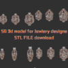 48 piece 3D model MOGAPPU Jewlery design 3dm FILE download