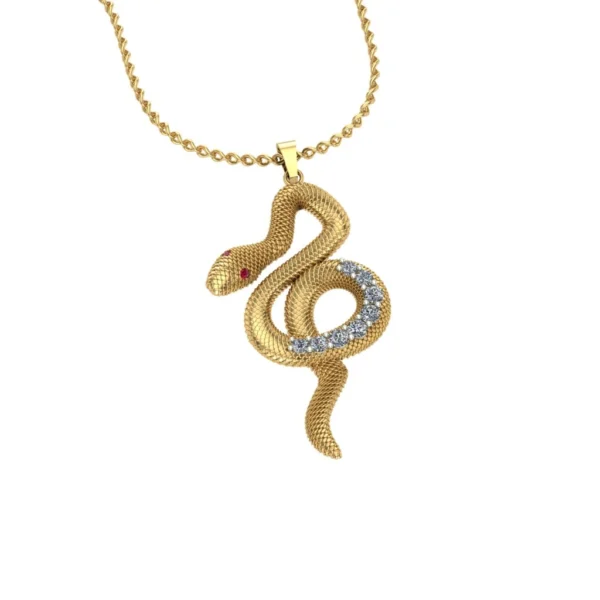 Snake design 3D STL and 3DM necklace 3D product design - Image 2