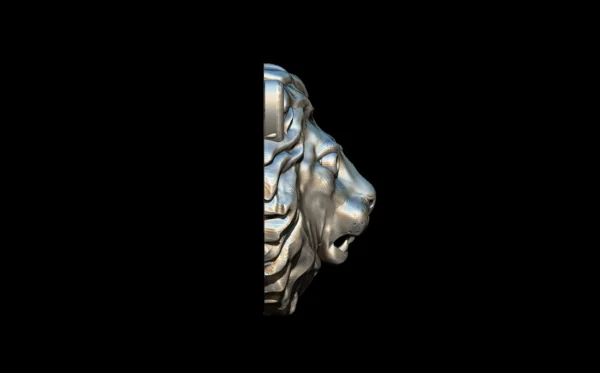 Lion 3D model STL and 3DM file 3D assets model - Image 9