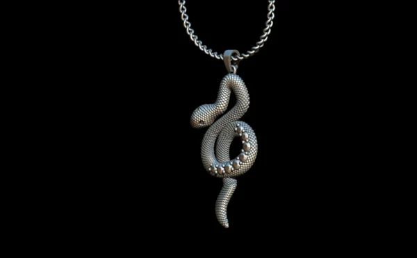 Snake design 3D STL and 3DM necklace 3D product design - Image 10