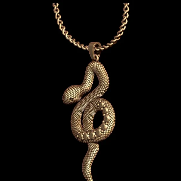 Snake design 3D STL and 3DM necklace 3D product design - Image 6